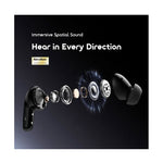 Oraimo SpaceBuds 2 Earbuds , AI Smart Noise Cancellation , Space Gray - OTW-631