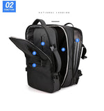 Meinaili 35L Large Backpack Waterproof Business Large Backpack 17.3 Inch Laptop - Black