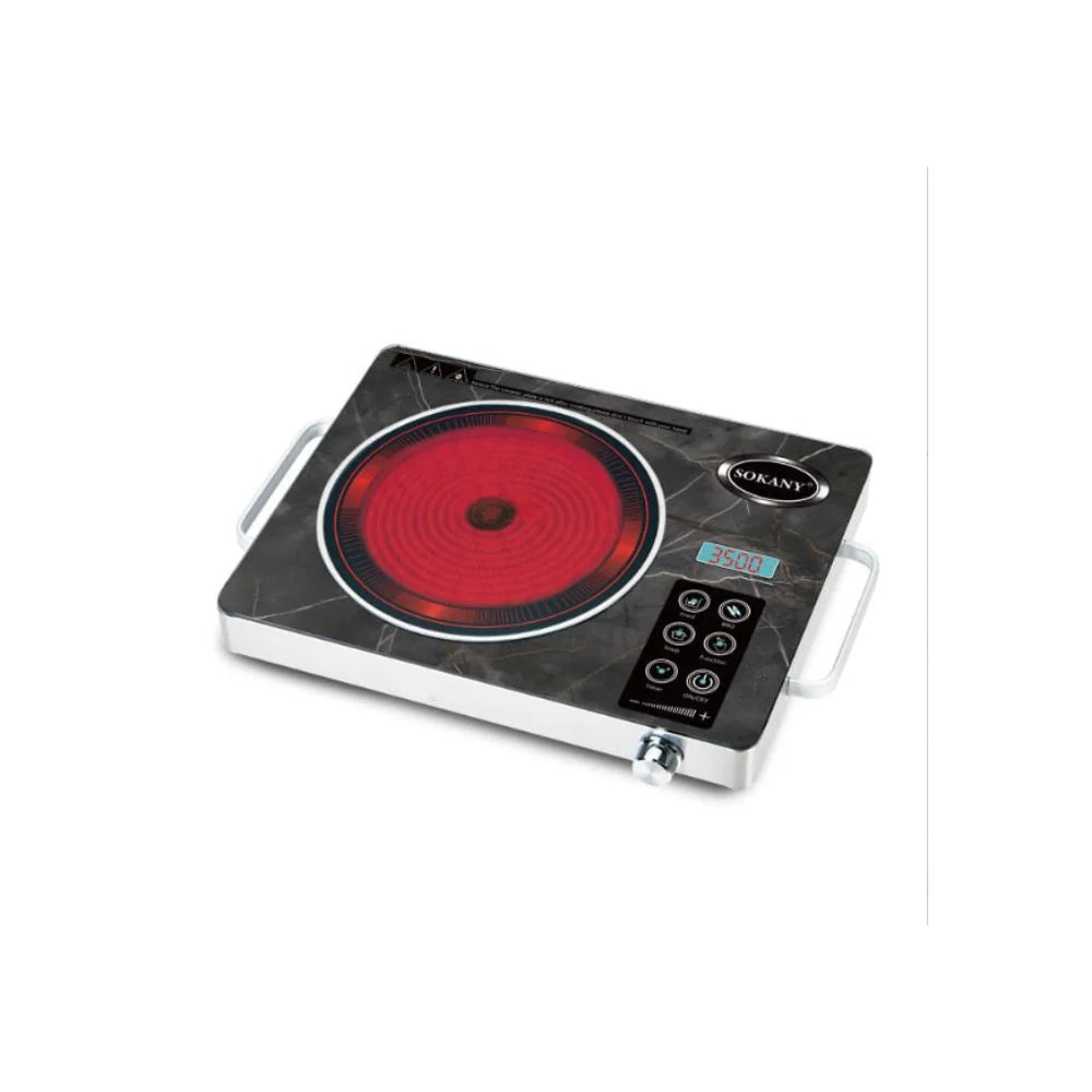 Sokany Digital Touch Glass Hot Plate 1 Plate 3500W – SK-07073 – Black
