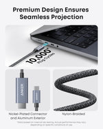 Anker Nano USB C to HDMI Cable 3ft/6ft 4K@60Hz Ultra Fast, A87E0 - Grey