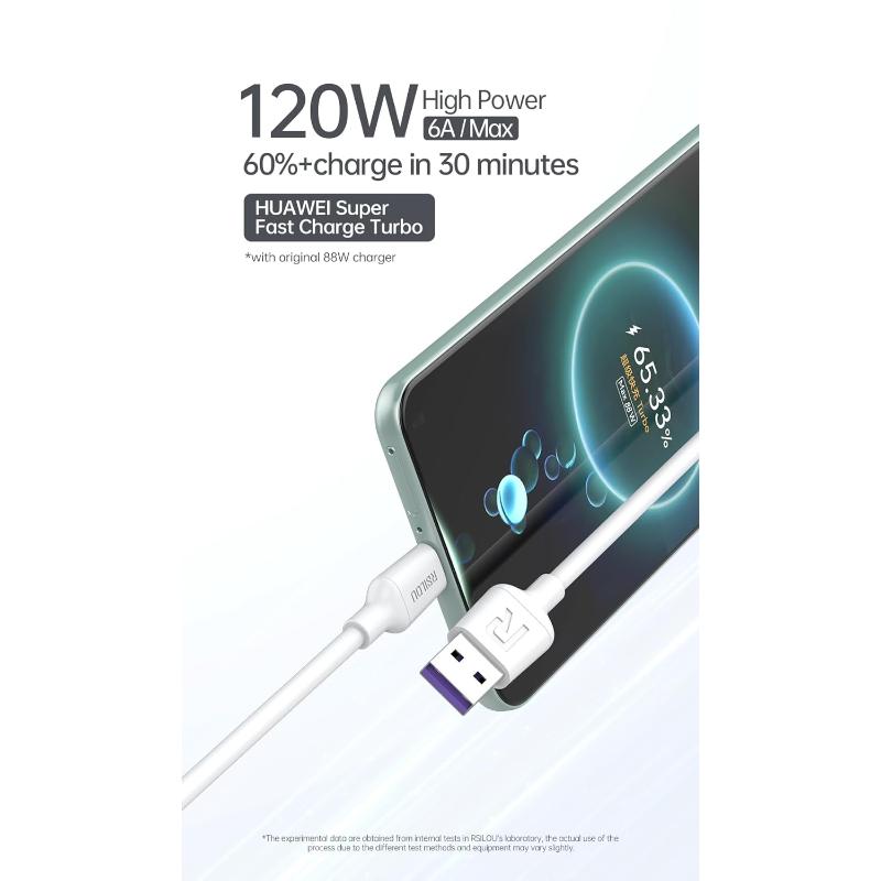 Rsilou Type-C Cable 120W Fast Charger 120CM R2029-001