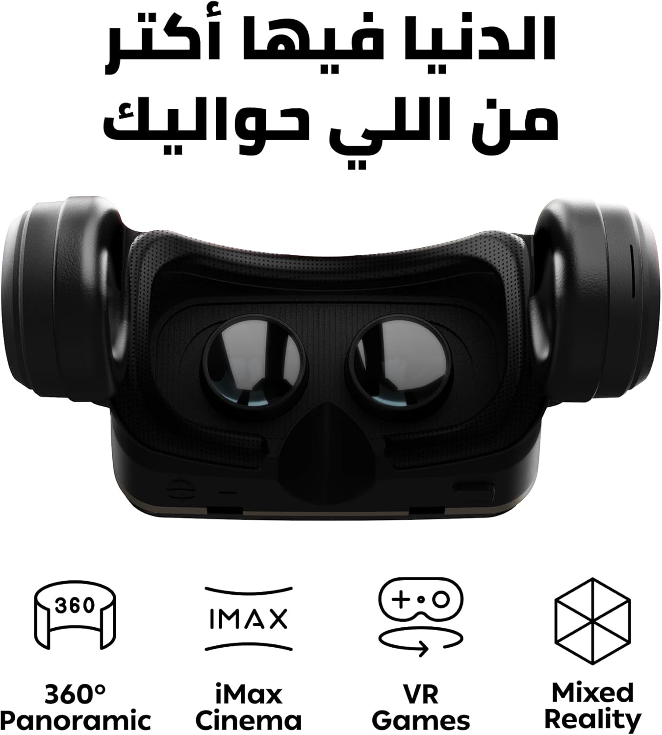 CardoO VR Box Pro Wired VR Glasses with Built-in Headset, CEGVRCO5 - Black