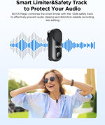 BOYA Magic-04 AI Wireless Microphone – Transformable Mic with USB-C & Lightning - Black