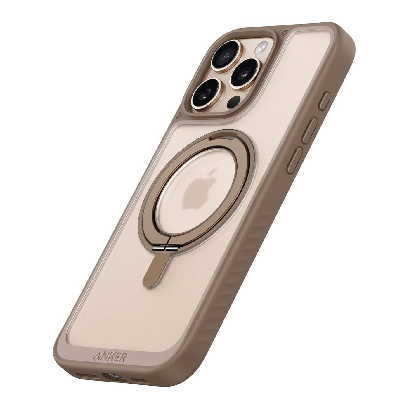 جراب Anker MagGo مغناطيسي بحامل 360° لهاتف iPhone 16 Pro Max – بني