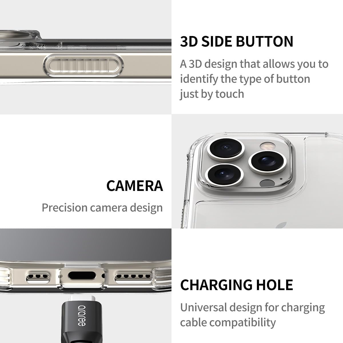 Araree Flexield For iPhone 16 Pro Max - Clear Black