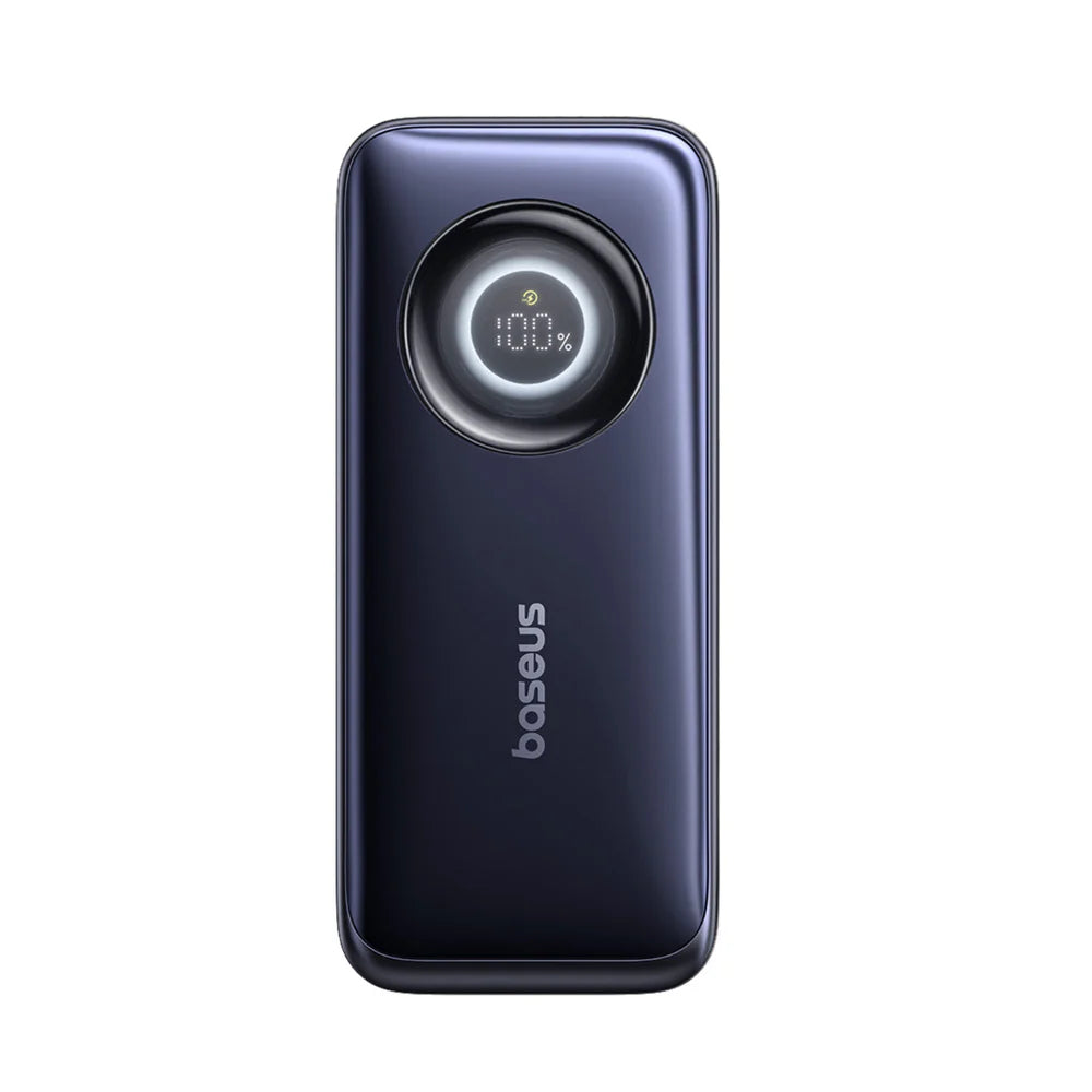 باور بانك Baseus، سعة 20000mAh، شحن سريع 100W مع كابل مدمج، CR121، أسود
