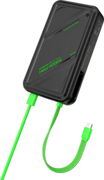 باور بانك Infinix GT Power XP20GT بسعة 20000 مللي أمبير، قدرة 55 وات مع كابل USB-C مدمج، 3 منافذ – أسود
