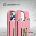 Levelo Serena Leather Case For iPhone 16 Pro Max - Pink
