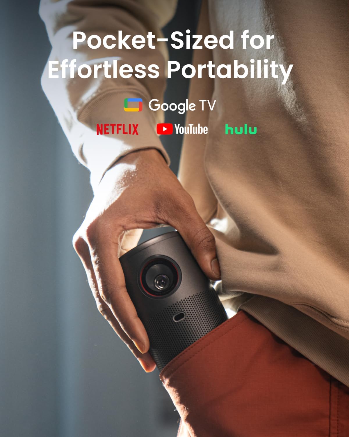 Nebula by Anker Capsule Air | The World's Smallest Google TV Projector, D4112221 - White