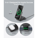 Anker MagGo Wireless Charging Station 15W Foldable 3-in-1 B2557211 – Black