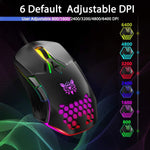  Onikuma CW902 Wired Gaming Mouse RGB - Black