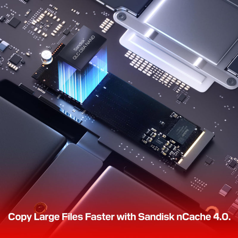SanDisk WD Blue SN5100 NVMe M.2 SSD 500GB, PCIe Gen4 x4, 6600MB/s Speed, nCache 4.0 Technology WDS500G5B0E – Blue