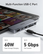 Anker 541 USB-C Hub 6-in-1 for iPad, A8363HA1 - Gray