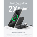 Anker MagGo Wireless Charging Station 15W Foldable 3-in-1 B2557211 – Black