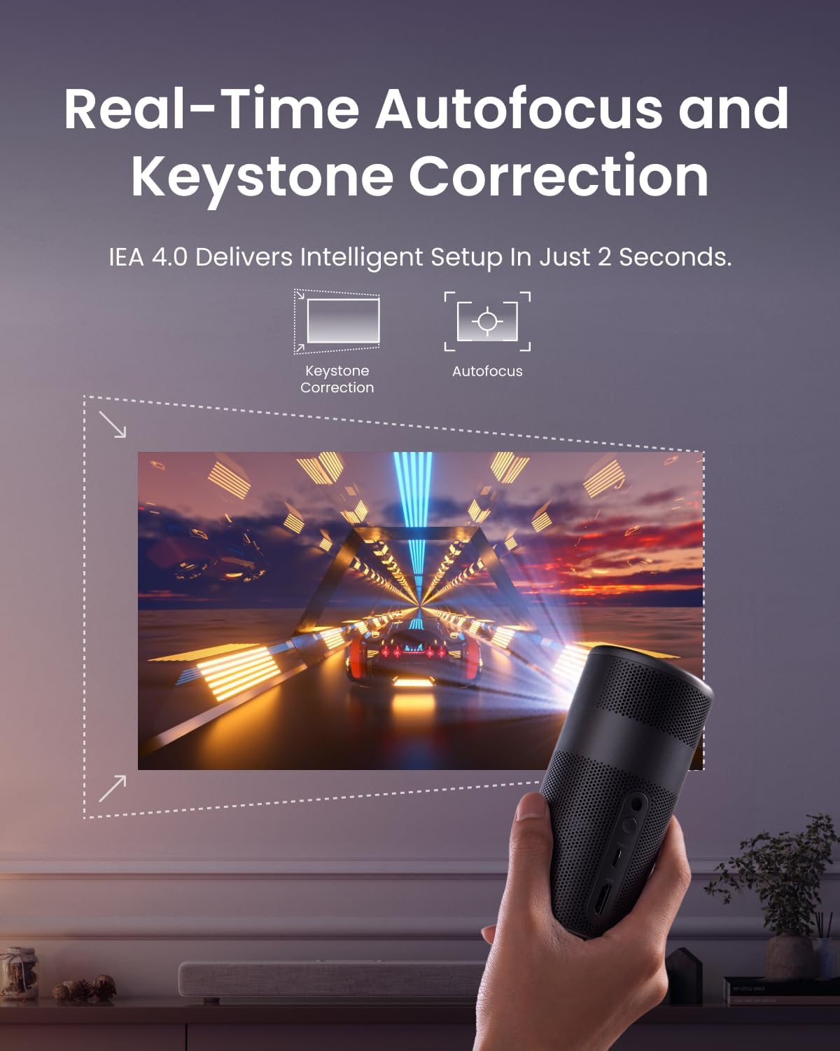 Nebula by Anker Capsule Air | The World's Smallest Google TV Projector, D4112221 - White
