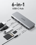 Anker 541 USB-C Hub 6-in-1 for iPad, A8363HA1 - Gray