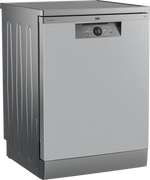 Beko Freestanding Dishwasher 15 Place Settings, 60cm, 6 Programs, Inverter, BDFN26520XQ - Silver