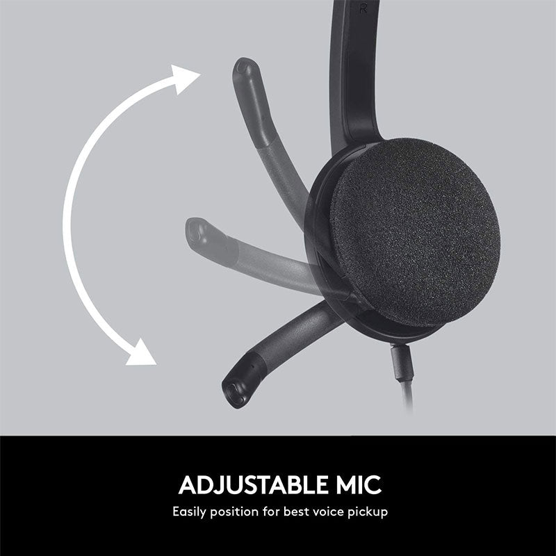 Logitech Corded Headset H340 - Black