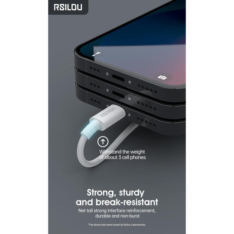 Rsilou Lightning Cable 3A 100CM R2007-001 – White