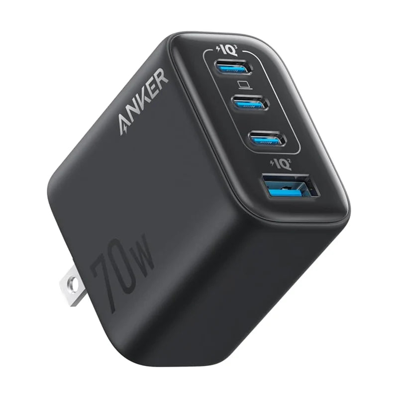 Anker Home Charger Adapter 70W PD 4 Ports with USB-C Cable (B121CL11) – Black