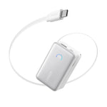 باور بانك Anker Nano سعة 10000 مللي أمبير 45 وات بكابل USB-C مدمج قابل للسحب