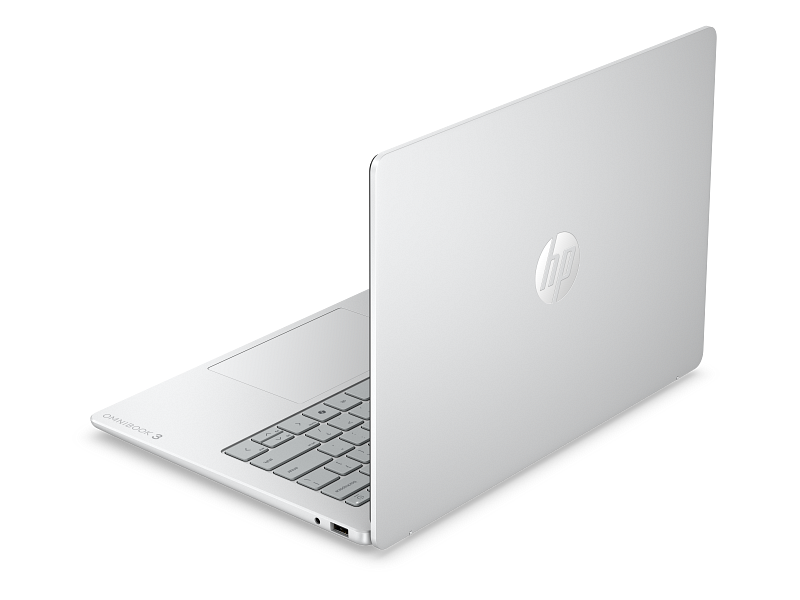 HP OmniBook 3 14-hy0007ne Laptop – AMD Ryzen 5 240, 16GB, 512GB SSD, AMD Graphics, 14" 2.8K – Windows 11 – Glacier Silver
