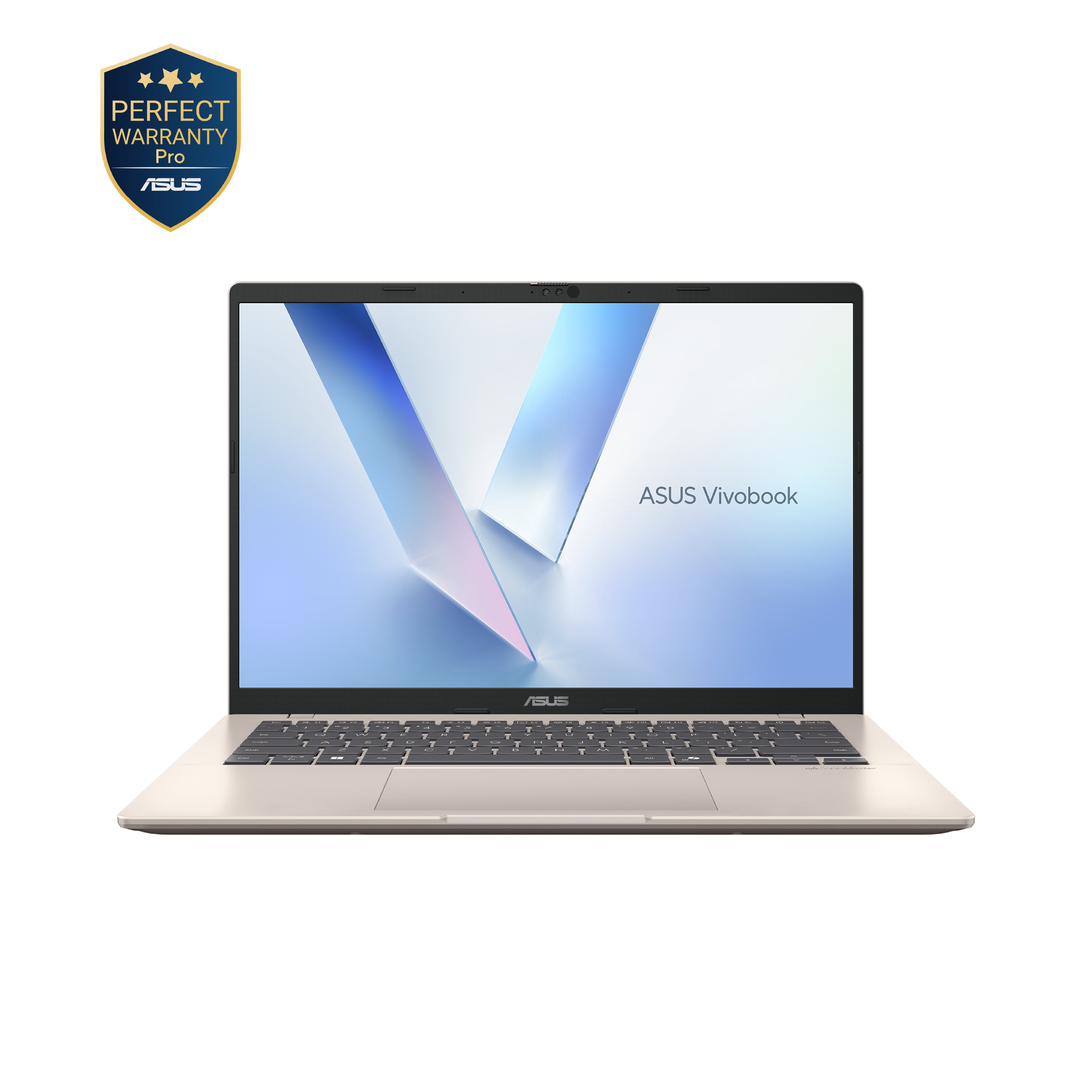 لابتوب ASUS VivoBook 14 بمعالج Snapdragon X X1 26 100، 16GB RAM، 512GB SSD، كارت Qualcomm Adreno، شاشة 14 بوصة WUXGA، ويندوز 11، موديل X1407QA-LY045W - ذهبي بلاتيني
