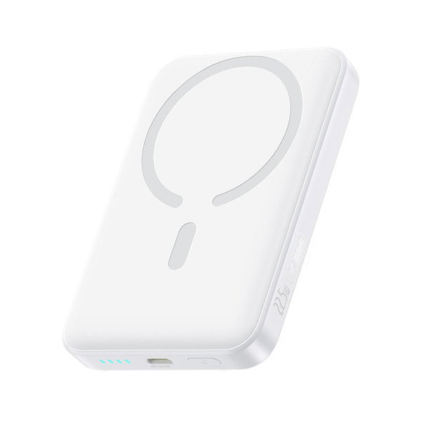 باور بانك Baseus بسعة 10000mAh، شحن سريع 22.5W مع كابل مدمج، موديل FM11، الأبيض