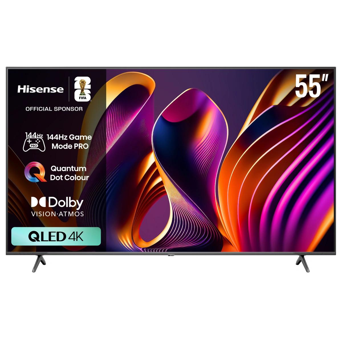 تلفزيون Hisense QLED 4K سمارت 55 بوصة (55Q6N) - اسود