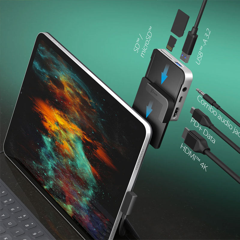 j5create - USB-C™ to 4K 60 Hz HDMI™ Travel Dock for iPad Pro® - JCD612