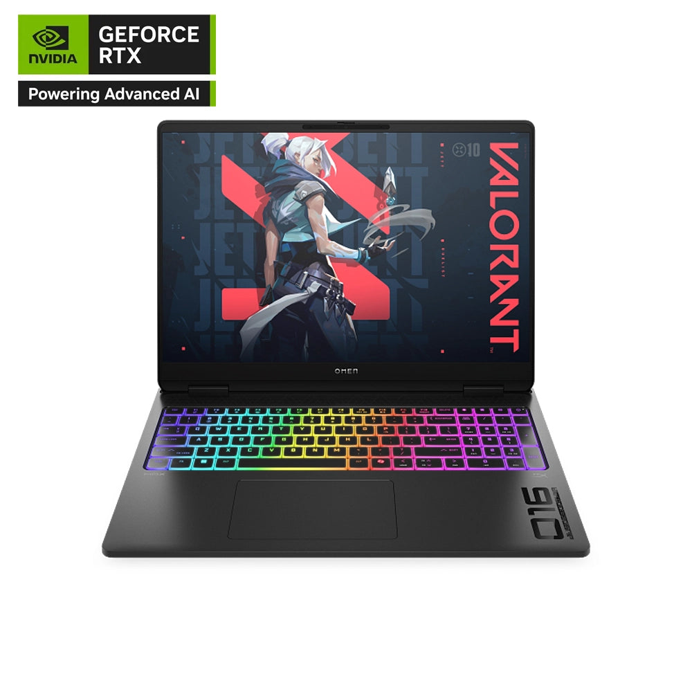 لابتوب HP OMEN MAX للألعاب بمعالج AMD Ryzen AI 7 350، ذاكرة 32 جيجابايت، سعة 1 تيرابايت SSD، بطاقة NVIDIA GeForce RTX 5060 سعة 8 جيجابايت، Windows 11 – أسود (16-ak0009ne)