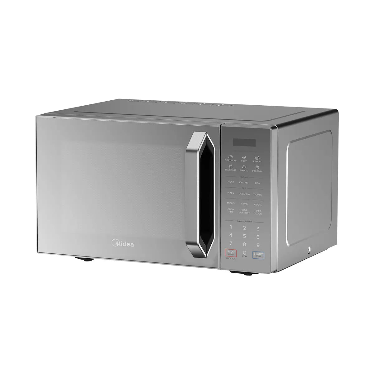 Midea Microwave 32L with Grill 1000W Digital Mirror Door , EM0P042MX-S– Silver