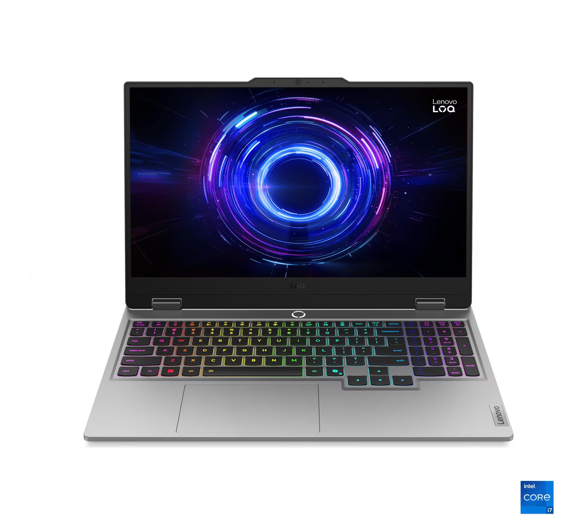 لابتوب Lenovo LOQ 15IRX9 بمعالج Intel Core i7-13645HX، ذاكرة 16 جيجابايت، سعة 512 جيجابايت SSD، بطاقة RTX 5060، شاشة 15.6 بوصة FHD – Luna Grey (83JE01ATED)