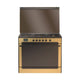 Fresh Matrix Gold Gas Cooker, 5 Burners, 90 × 60 cm, Digital Display, Full Safety, 500016940 - Gold