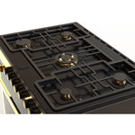 Fresh Matrix Gold Gas Cooker, 5 Burners, 90 × 60 cm, Digital Display, Full Safety, 500016940 - Gold