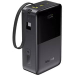 Baseus  Power Bank, 30000mAh, 22.5W, Built-in USB-C Cable - Black