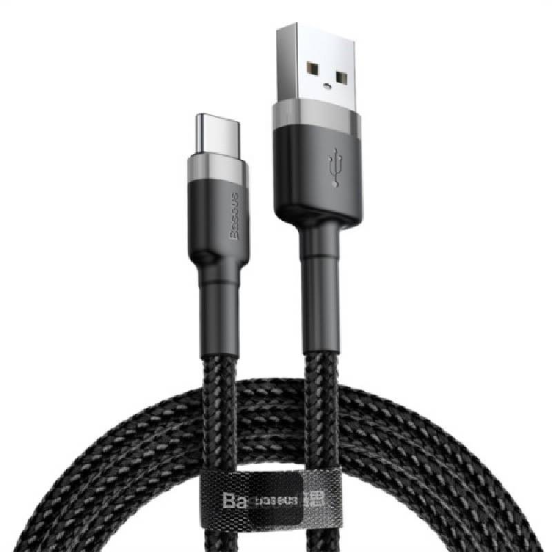 Baseus Cafule USB-A to USB-C Cable, 3A, 1 Meter, Black