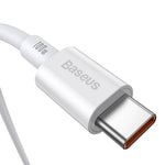 Baseus USB-C to USB-C Fast Charging Cable, 100W, 1 Meter, White
