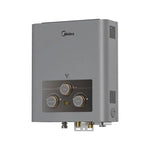 Midea Natural Gas Water Heater, 6L, Digital Display, Dual Ignition, Low Water Pressure Start, Copper Heat Exchanger,  MGWH06-12MZNEG(S) - Silver