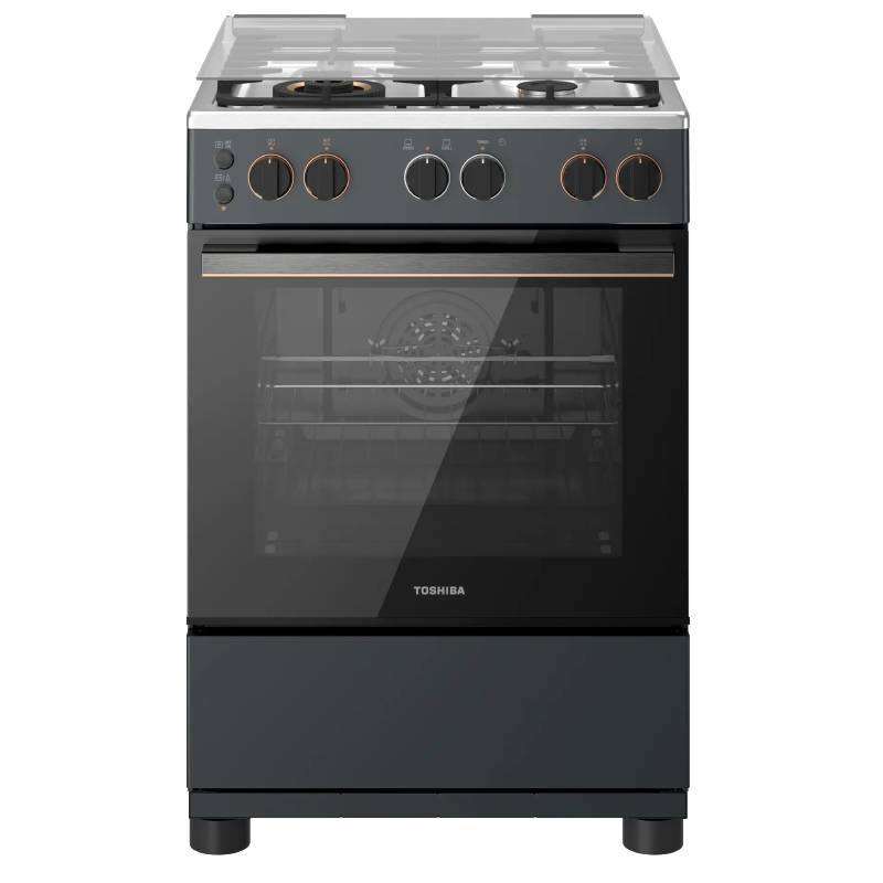 Toshiba Gas Cooker, 4 Burners, 60 cm, Full Safety, RT2-60MG4GE(MG)-EG - Gray