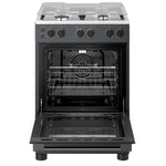 Toshiba Gas Cooker, 4 Burners, 60 cm, Full Safety, Convection Fan, Auto Ignition, RT2-60MG4GE(MG)-EM - Gray