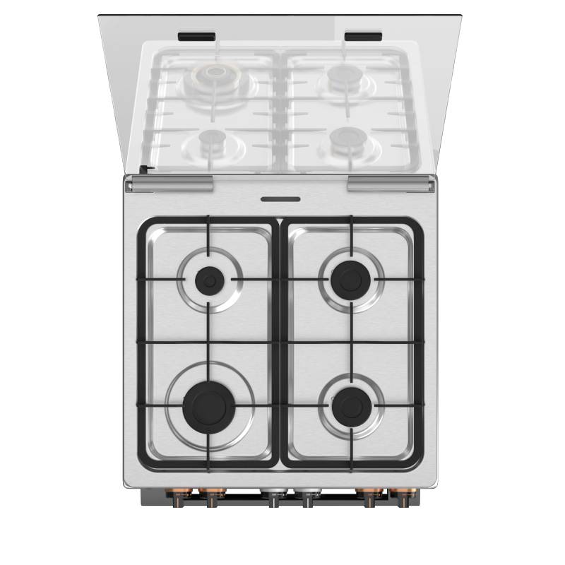 Toshiba Gas Cooker, 4 Burners, 60 cm, Full Safety, Convection Fan, Auto Ignition, RT2-60MG4GE(MG)-EM - Gray