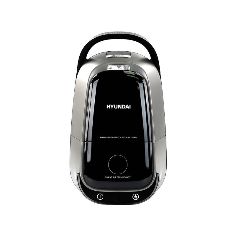 مكنسة كهربائية Hyundai بقوة 2400 وات، سعة كيس أتربة 5 لتر، (HYU-CB-2310) - أسود وفضي 