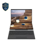 لابتوب ASUS Zenbook DUO UX807AA-SN319W، معالج Intel Core Ultra X9 378H، رام 32 جيجابايت، SSD سعة 1 تيرابايت، Intel Arc Graphics، شاشة OLED لمس 14 بوصة بدقة 3K، ويندوز 11، رمادي Moher Gray