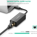 يوجرين 50307 محول شبكة إيثرنت جيجابت من USB-C إلى RJ45 بسرعة تصل إلى 1000 ميجابت في الثانية
