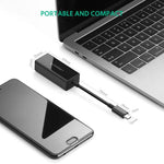 يوجرين 50307 محول شبكة إيثرنت جيجابت من USB-C إلى RJ45 بسرعة تصل إلى 1000 ميجابت في الثانية
