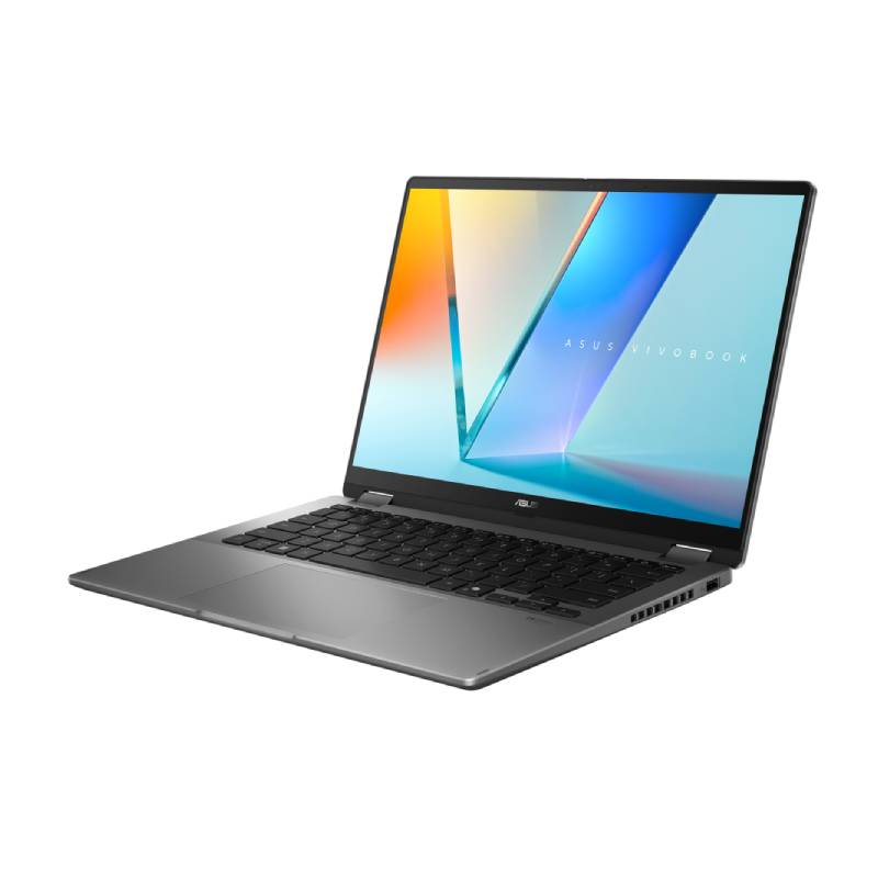 لابتوب ASUS Vivobook 14 Flip، Core Ultra 7 355، رام 16GB، SSD 512GB، شاشة 14 بوصة OLED Touch، Windows 11، رمادي مطفي