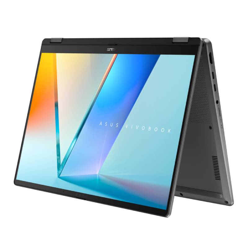 لابتوب ASUS Vivobook 14 Flip، Core Ultra 7 355، رام 16GB، SSD 512GB، شاشة 14 بوصة OLED Touch، Windows 11، رمادي مطفي