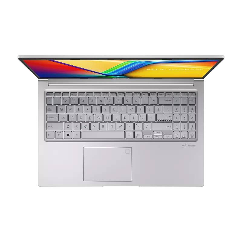 لابتوب ASUS Vivobook 15، Core 7 150U، رام 16GB DDR5، SSD 512GB، شاشة 15.6 بوصة FHD، Windows 11، فضي Cool Silver