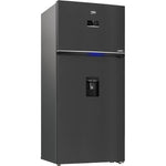 ثلاجة Beko سعة 630 لتر، نوفروست، ديجيتال إنفرتر، مزودة بموزع مياه، موديل RDNE650E60ZXR، ستانلس غامق